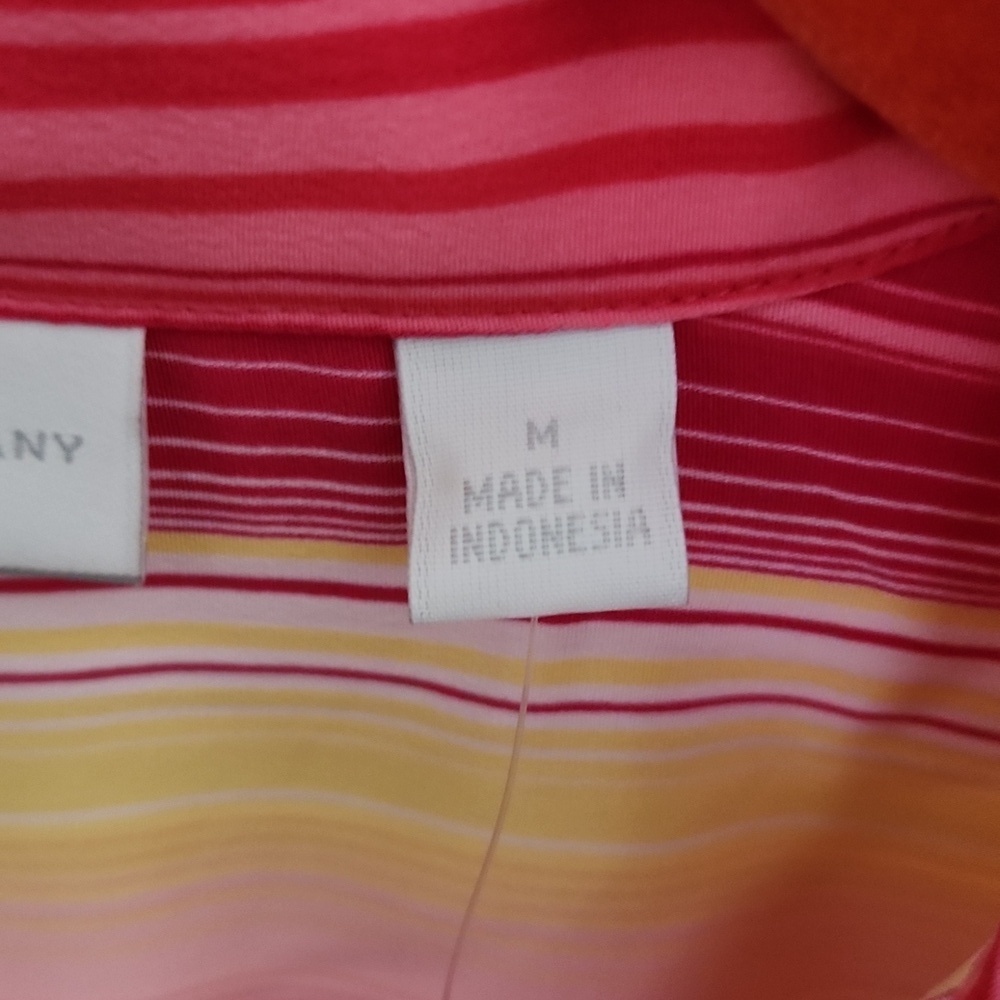 NWT New York & co pink yellow stripped collared dress - Picture 8 of 11